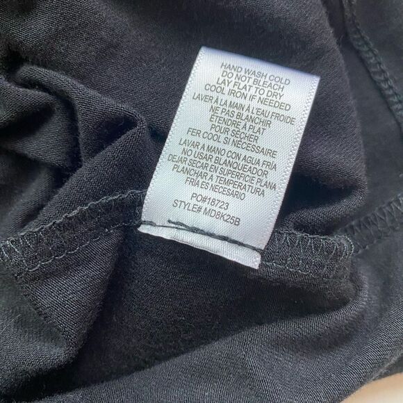 NWT Bobeau Black Dress Dolman Sleeves Tie Front Layered Knit Woman’s Sz Medium N - Picture 11 of 14